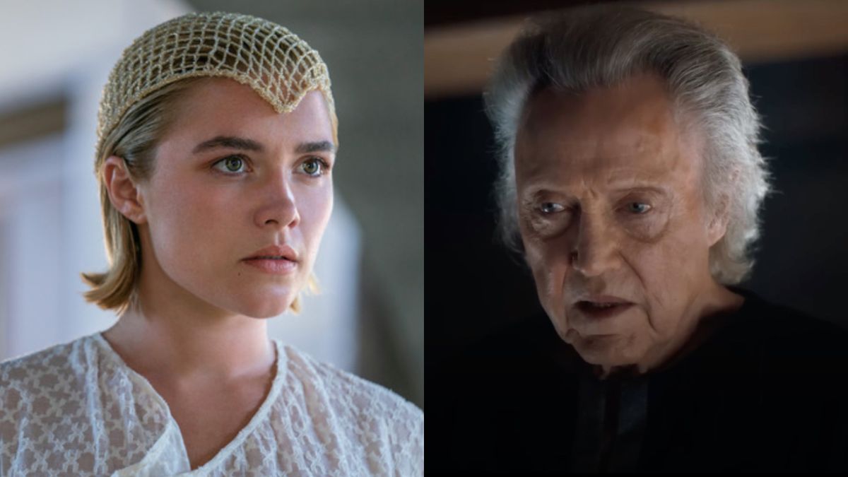 Florence Pugh and Christopher Walken in Dune Part 2 (side by side)