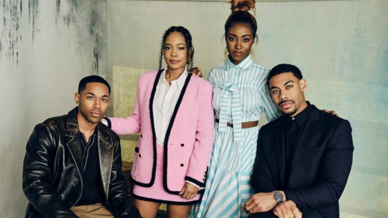 Genius: MLK/X for TV Insider - Aaron Pierre, Kelvin Harrison Jr., Weruche Opia, and Jayme Lawson