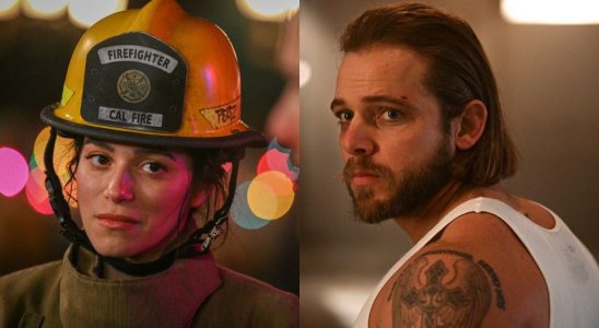 From left to right: Stephanie Arcila as Gabriela in Fire Country Season 1 and Max Thieriot in Season 2 of Fire Country.