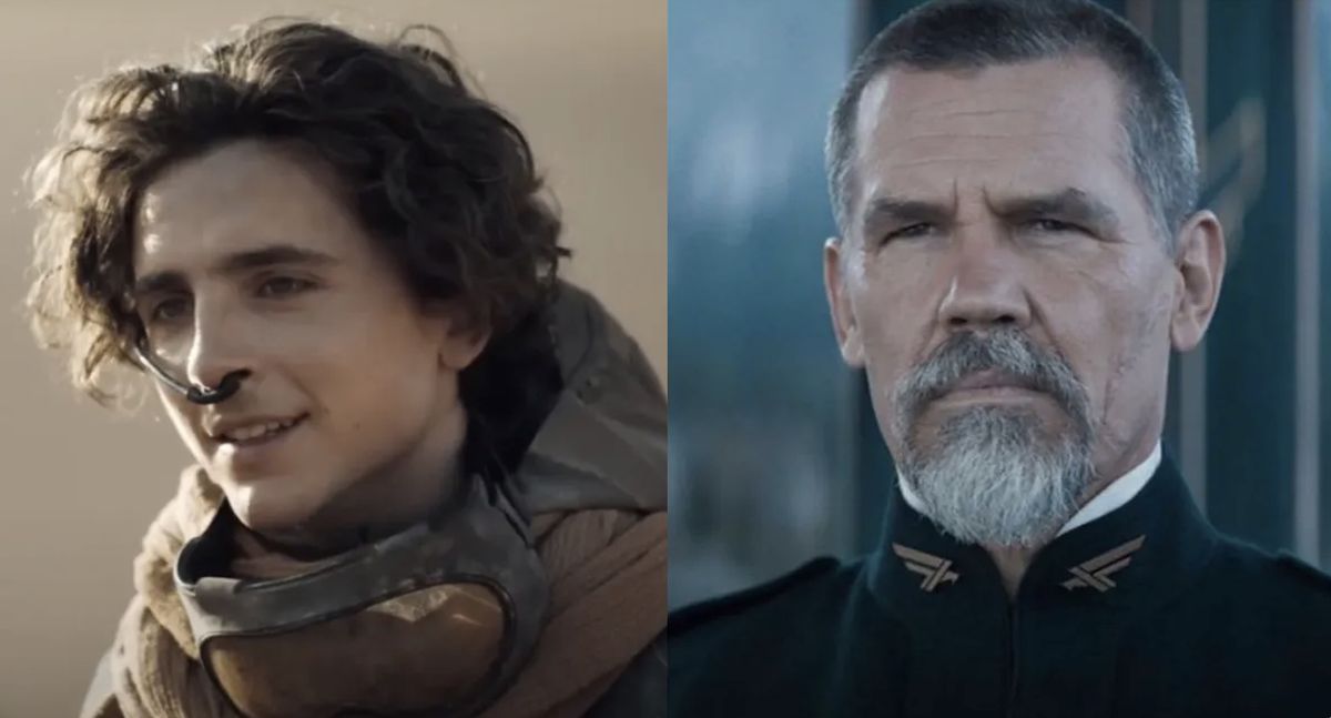 Josh Brolin and Timothee Chalamet side by side from Dune