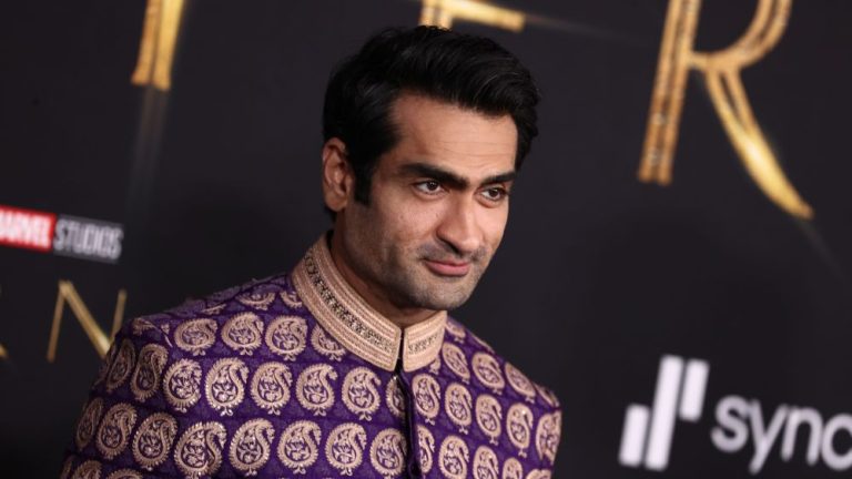 LOS ANGELES, CALIFORNIA - OCTOBER 18: Kumail Nanjiani attends Marvel Studios' "Eternals" premiere on October 18, 2021 in Los Angeles, California. (Photo by Rich Fury/Getty Images)