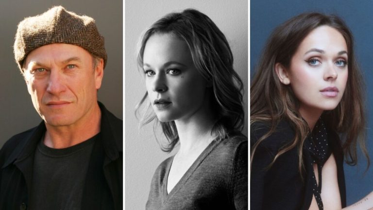 Ted Levine (L); Thora Birch (C); Alyssa Jirrels (R) for 