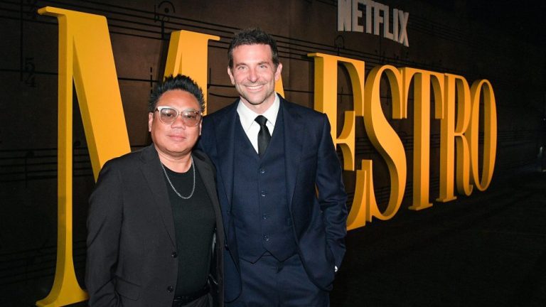 LOS ANGELES, CALIFORNIA - DECEMBER 12: (L-R) Matthew Libatique and Bradley Cooper attend Netflix's Maestro LA special screening at Academy Museum of Motion Pictures on December 12, 2023 in Los Angeles, California. (Photo by Charley Gallay/Getty Images for Netflix)