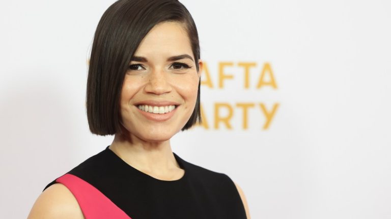 BEVERLY HILLS, CALIFORNIA - JANUARY 13: America Ferrera attends The 2024 BAFTA Tea Party at The Maybourne Beverly Hills on January 13, 2024 in Beverly Hills, California. (Photo by Rodin Eckenroth/WireImage)