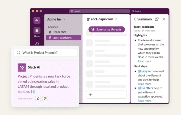 Les nouvelles fonctionnalités d’IA générative de Slack incluent des résumés de fils de discussion et une recherche conversationnelle