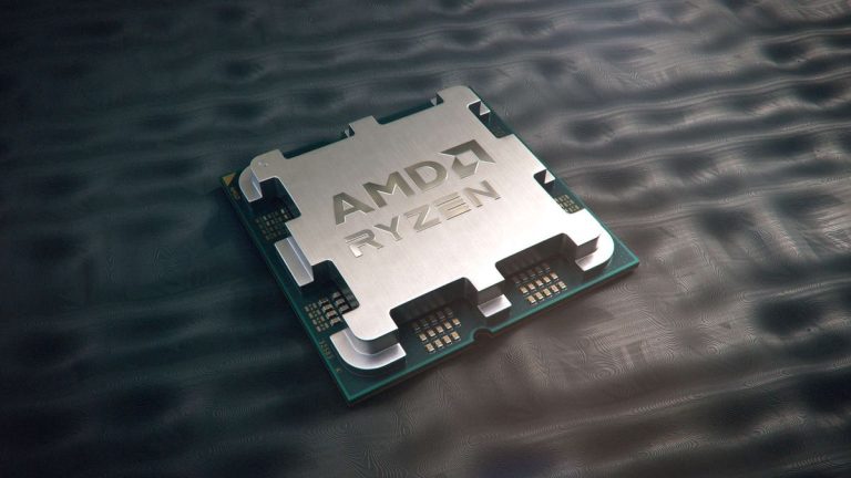 Generic product image of an AMD Ryzen CPU, against a stylised background