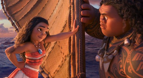 MOANA, from left, Moana (voice: Auli'i Cravalho), Maui (voice: Dwayne Johnson), 2016. © Walt Disney Studios Motion Pictures / courtesy Everett Collection