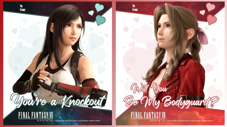 Square Enix shares some Final Fantasy 7 Valentine’s cards ahead of Rebirth