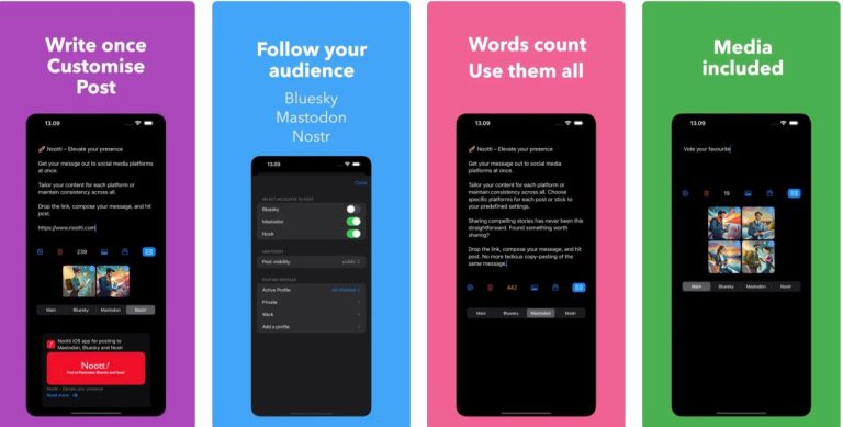 Vous n’arrivez pas à choisir entre Bluesky, Mastodon et Nostr ?  La nouvelle application de Nootti vous permet de publier sur les trois.