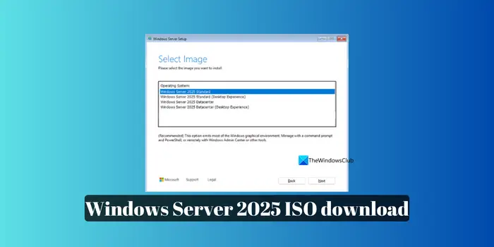 Vous pouvez télécharger le fichier ISO Windows Server 2025 maintenant