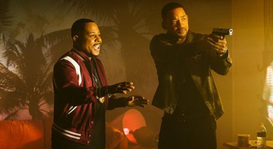 Martin Lawrence yelling and Will Smith holding gun in Bad Boys for Life