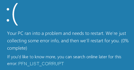 PFN_LIST_CORRUPT