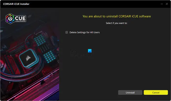 Désinstaller Corsair iCUE