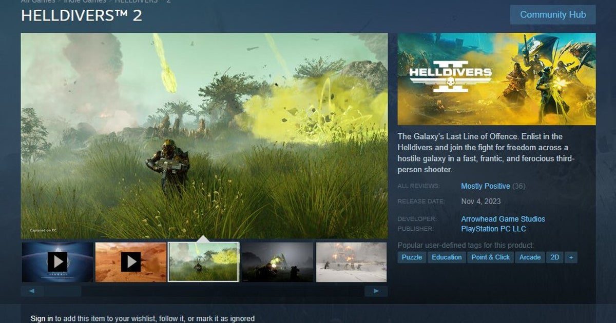 Le développeur de Helldivers 2 réagit alors que de faux jeux apparaissent sur Steam
