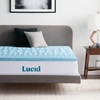 Surmatelas rafraîchissant en mousse à mémoire de forme Lucid Zoned sur le matelas