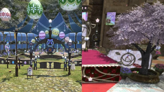 Décor de cité-état dans FFXIV pour Little Ladies Day et Hatching Tide