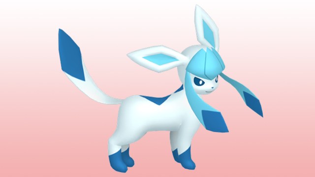 Glaceon, légèrement brillant comme un brillant, de Pokemon Go