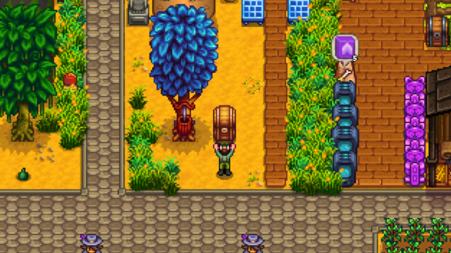 Porter un gros coffre dans Stardew Valley