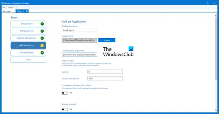 Comment installer des agents avec le Concepteur de configuration Windows