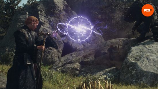 un guerrier mage jetant un sort dans Dragons Dogma 2