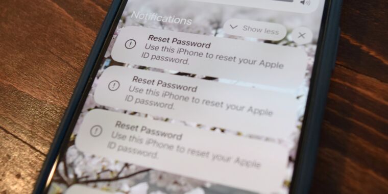 L’attaque « MFA Fatigue » cible les propriétaires d’iPhone avec des invites interminables de réinitialisation de mot de passe