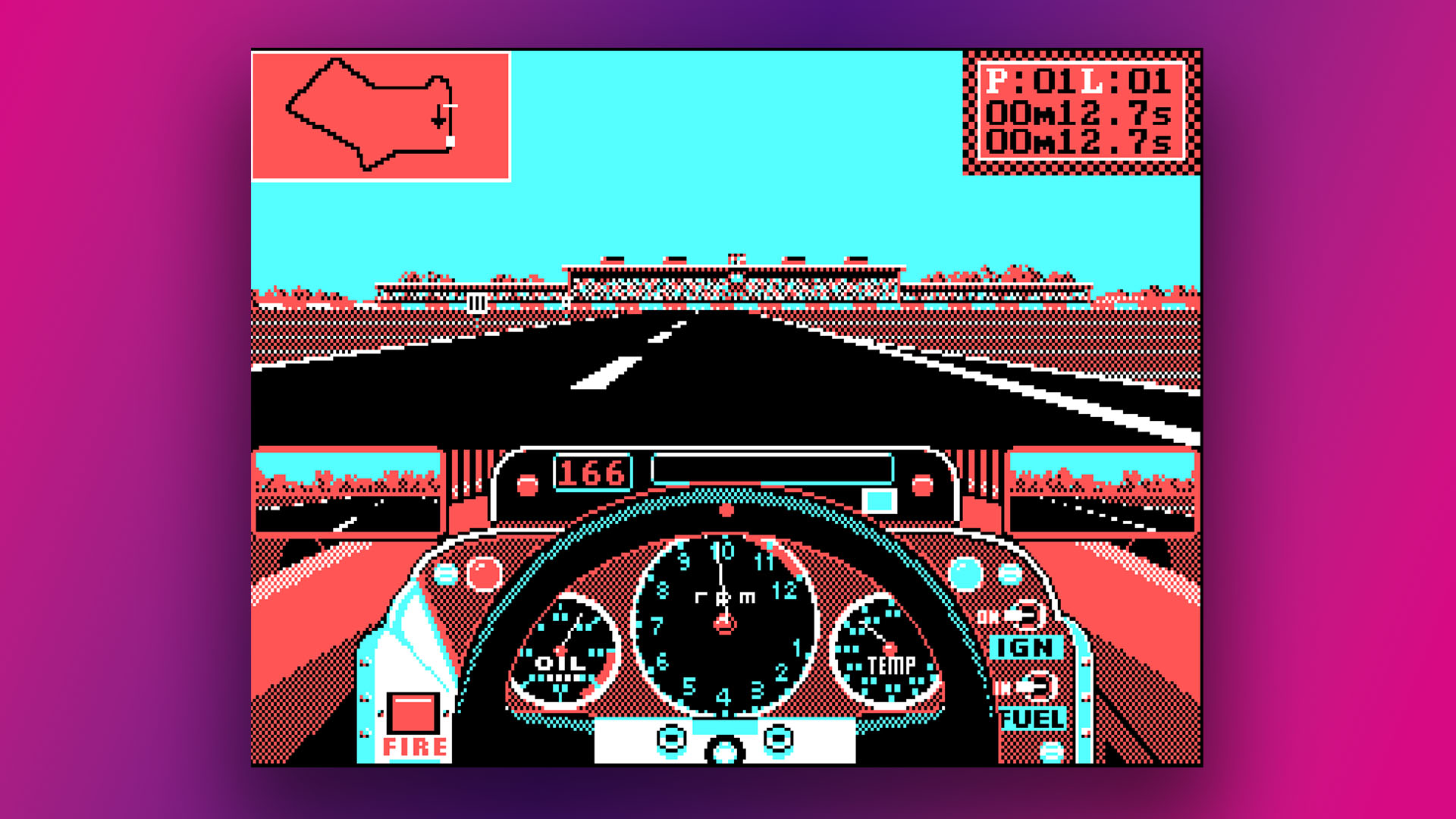 Graphiques CGA : Circuit Grand Prix de Formule 1 Accolade - Mode BIOS 5