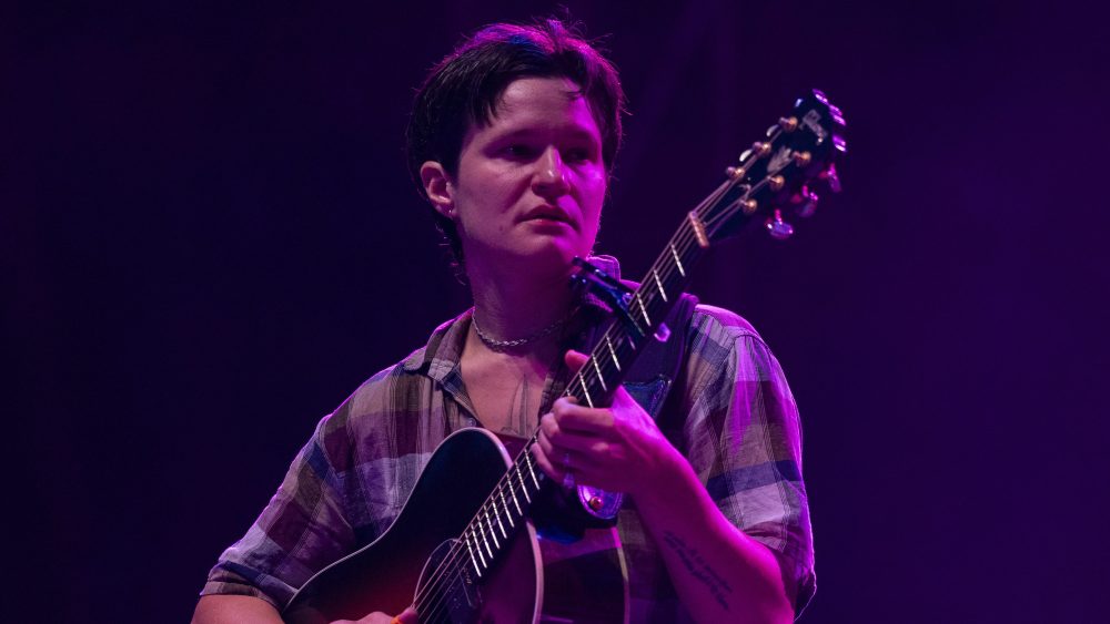 CHICAGO, ILLINOIS - JULY 22: Adrianne Lenker of Big Thief performs during the Pitchfork Music Festival Day 2 at Union Park on July 22, 2023 in Chicago, Illinois. (Photo by Barry Brecheisen/Getty Images)