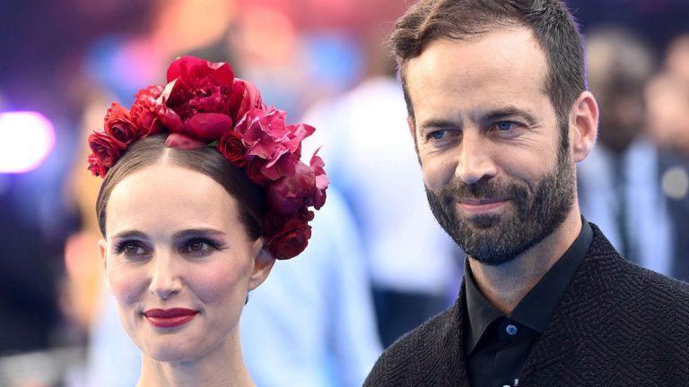 Natalie Portman and Benjamin Millepied on the red carpet for Thor: Love and Thunder