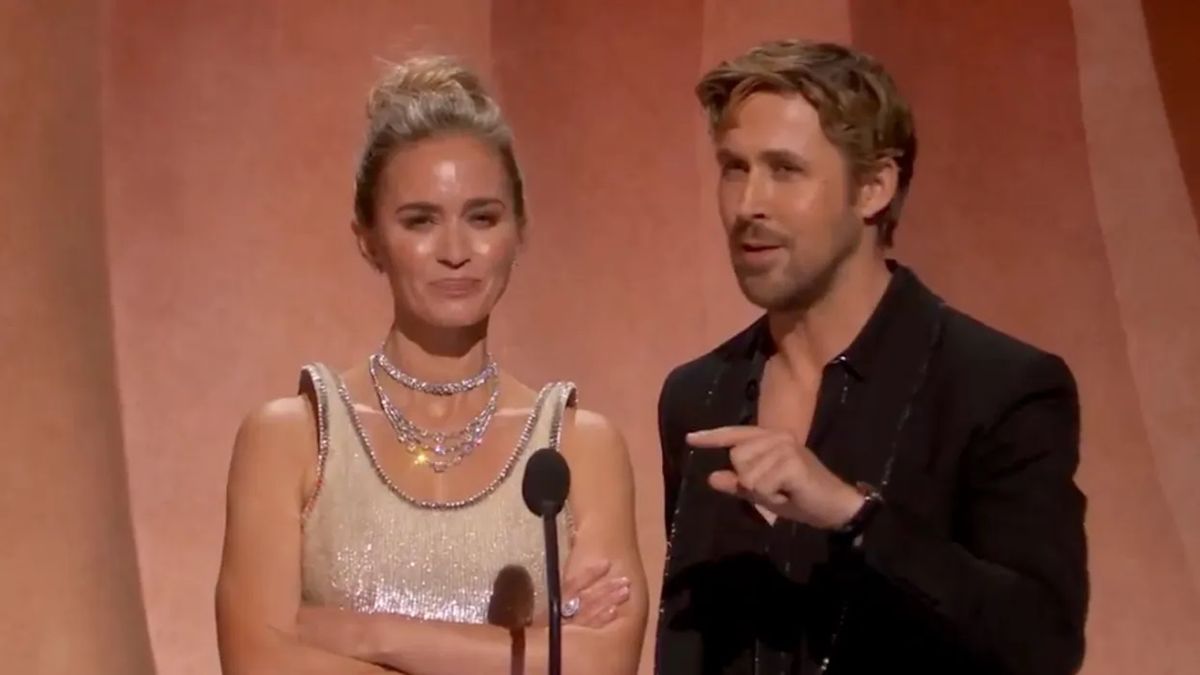 Emily Blunt and Ryan Gosling at the Oscars 2024