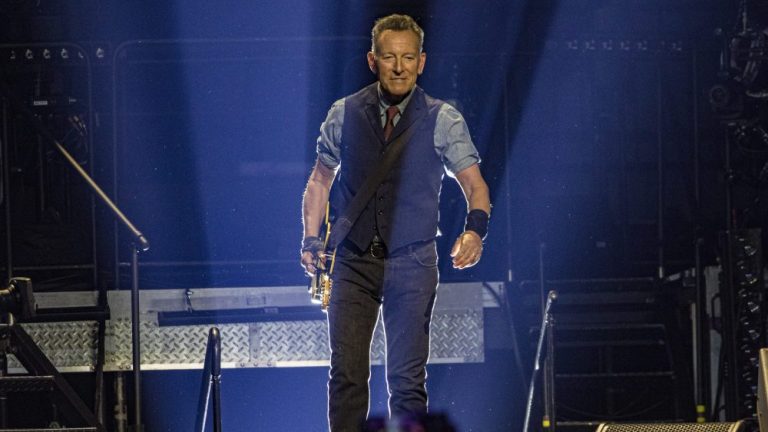 SAN DIEGO, CALIFORNIA - MARCH 25: Bruce Springsteen of Bruce Springsteen and the E Street Band perform on stage at Pechanga Arena on March 25, 2024 in San Diego, California. (Photo by Daniel Knighton/Getty Images)