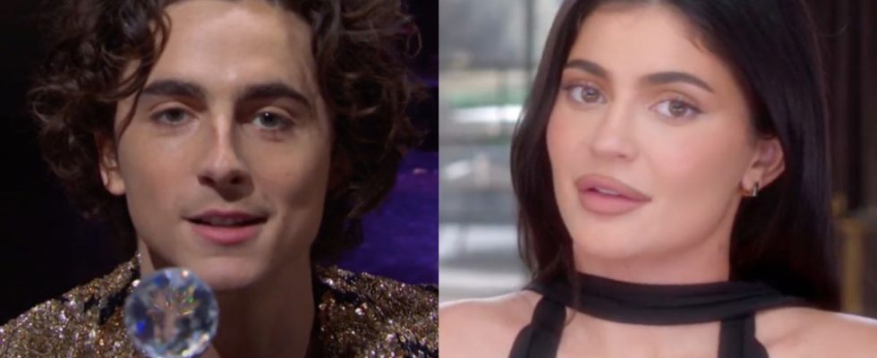 Timothée Chalamet hosting SNL/Kylie Jenner on The Kardashians Side By Side