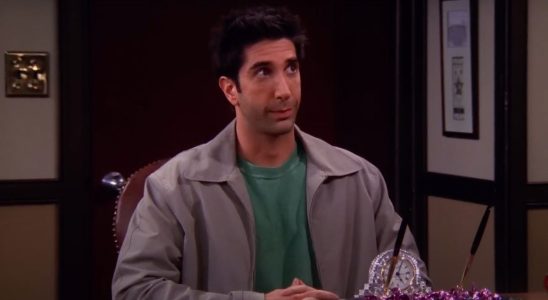 David Schwimmer as Ross Geller meeting with his divorce attorney on FRIENDS