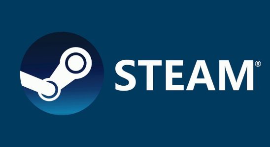 The Steam logo on a blue background.