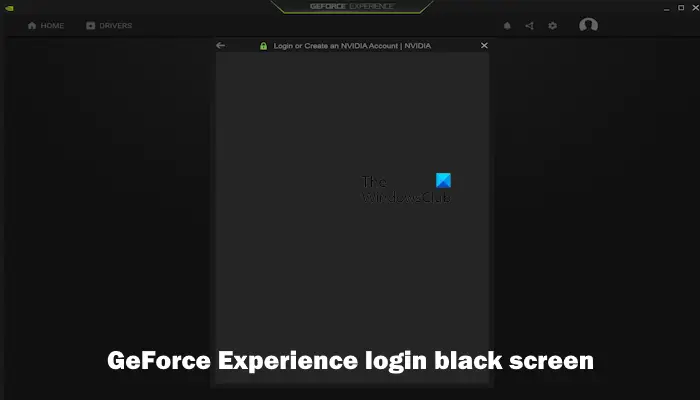 Écran noir de connexion à GeForce Experience [Fix]