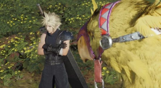 FF7 Rebirth Cloud and Chocobo