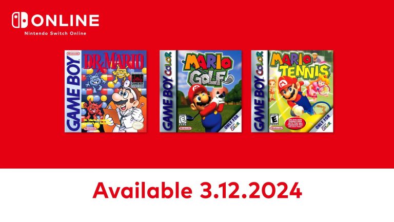 Game Boy – Nintendo Switch Online ajoute Dr. Mario, Mario Golf et Mario Tennis le 12 mars    
