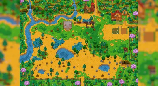 Meadowlands Farm map in Stardew Valley