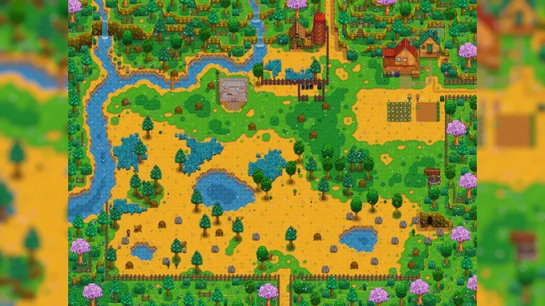 Meadowlands Farm map in Stardew Valley