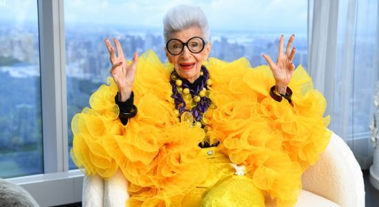 NEW YORK, NEW YORK - SEPTEMBER 09: Iris Apfel sits for a portrait during her 100th Birthday Party at Central Park Tower on September 09, 2021 in New York City. (Photo by Noam Galai/Getty Images for Central Park Tower)