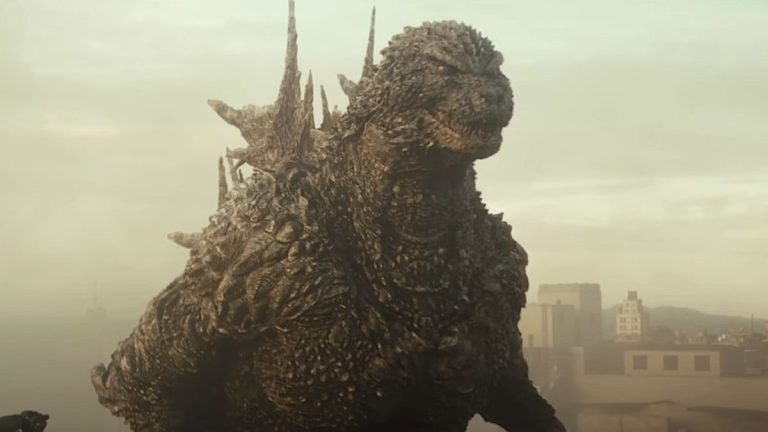 Godzilla in the city in Gozilla Minus One