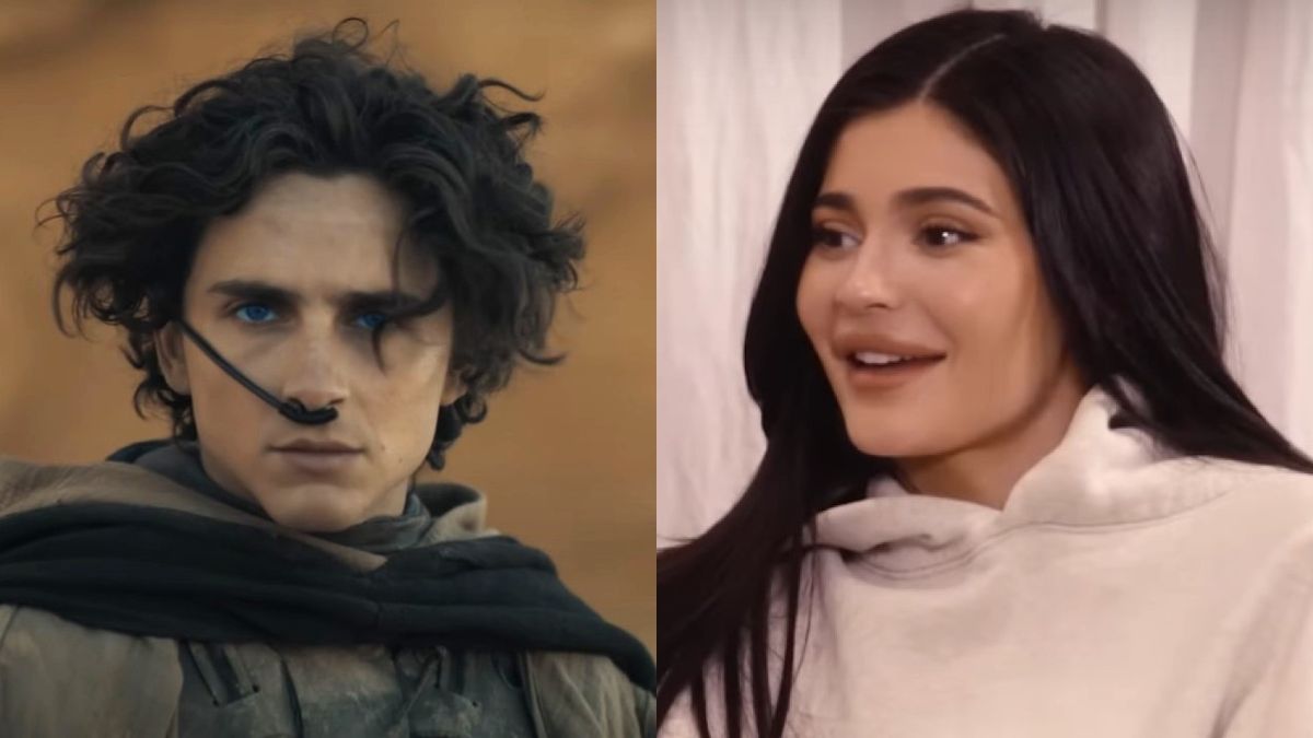 Timothee Chalamet in Dune: Part Two and Kylie Jenner on The Kardashians.