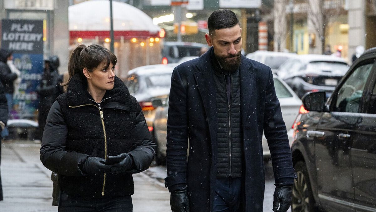 Missy Peregrym as Maggie and Zeeko Zaki as OA in FBI Season 6x04