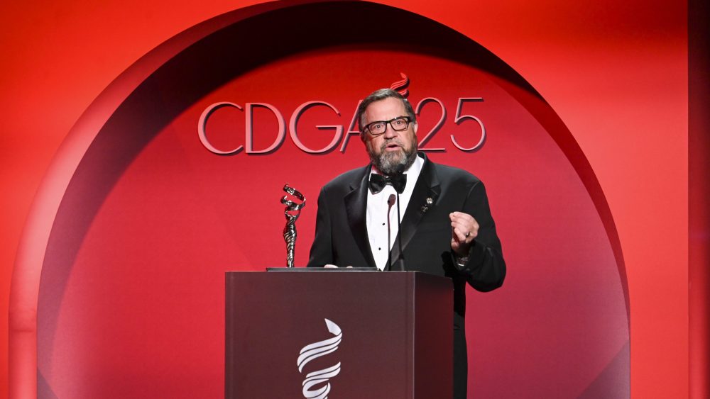 Matthew Loeb presents the award for Distinguished Service onstage at the 25th Costume Designers Guild Awards held at the Fairmont Century Plaza on February 27, 2023 in Los Angeles, California. (Photo by Gilbert Flores/Variety via Getty Images)