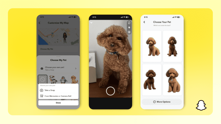 Le dernier avantage payant de Snapchat est un Bitmoji AI de votre animal de compagnie