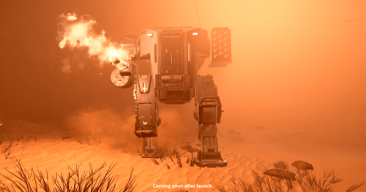 Les images de Helldivers 2 montrent quelqu'un utilisant déjà un robot jouable
