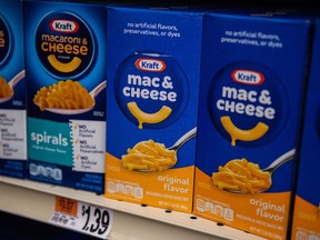 Macaroni au fromage Heinz Kraft.