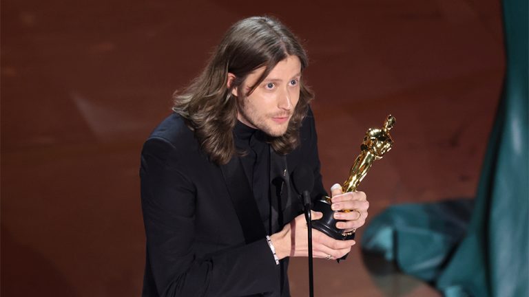 Ludwig Göransson wins Best Original Score for "Oppenheimer" at the 96th Annual Oscars held at Dolby Theatre on March 10, 2024 in Los Angeles, California. (Photo by Rich Polk/Variety via Getty Images)