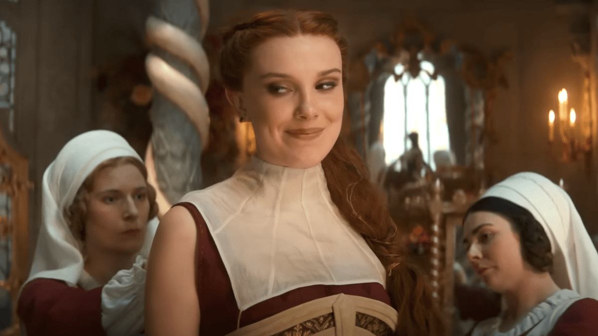 millie bobby brown happy in the damsel trailer