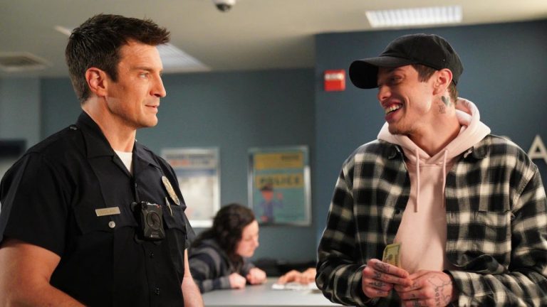 Nathan Fillion and Pete Davidson on The Rookie