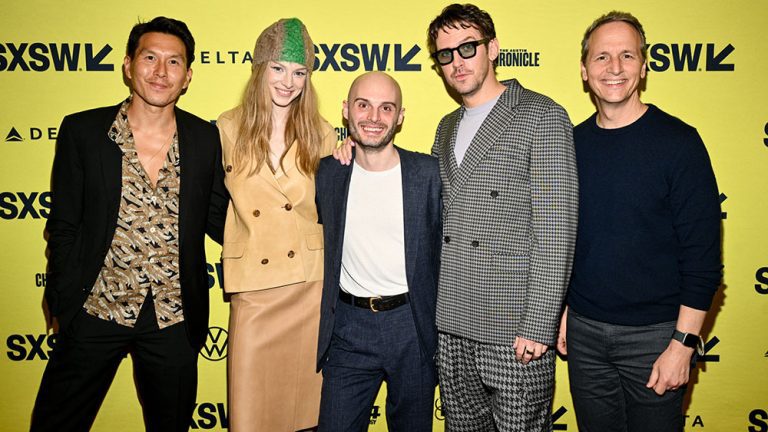 Ken Kao, Hunter Schafer, Tilman Singer, Dan Stevens and Tom Quinn at the premiere of "Cuckoo" as part of SXSW 2024 Conference and Festivals held at the Paramount Theatre on March 14, 2024 in Austin, Texas. (Photo by Michael Buckner/SXSW Conference & Festivals via Getty Images)